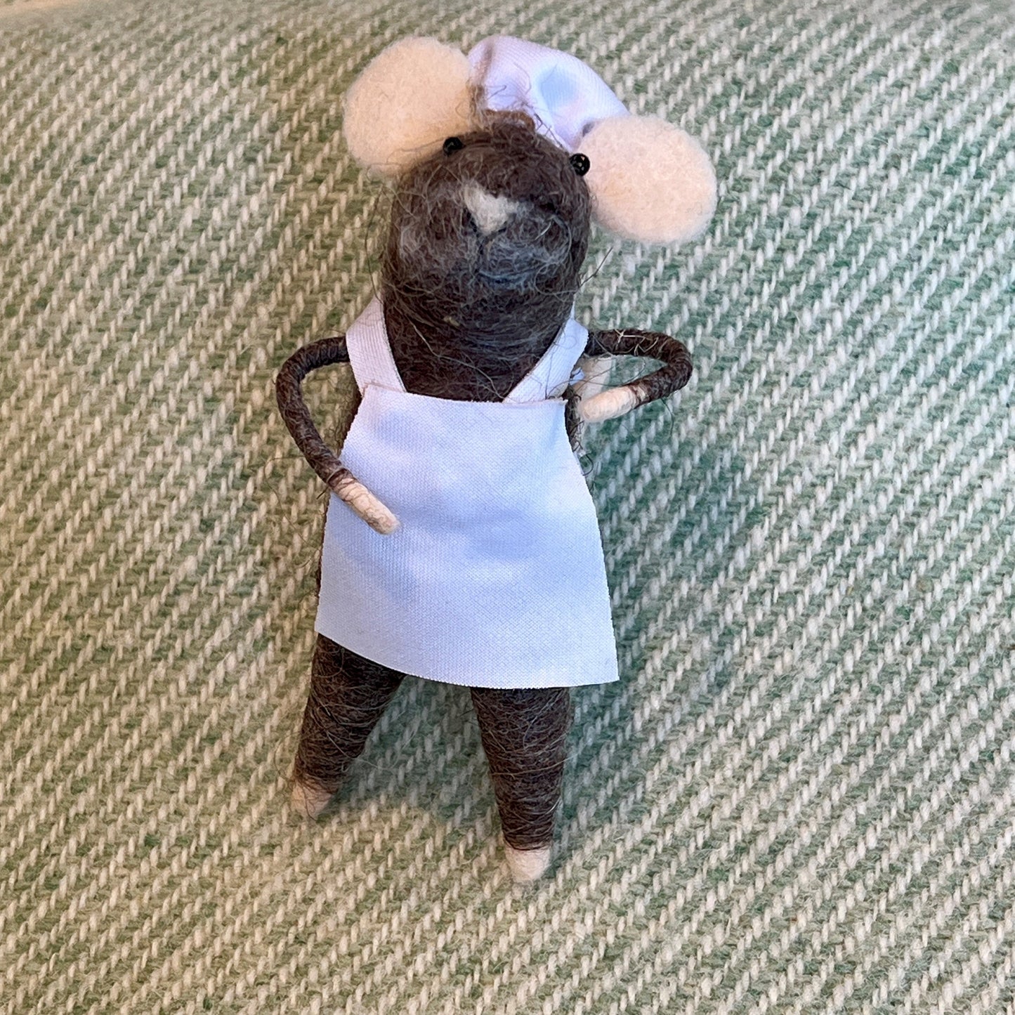 Grey Chef Mouse Ornament