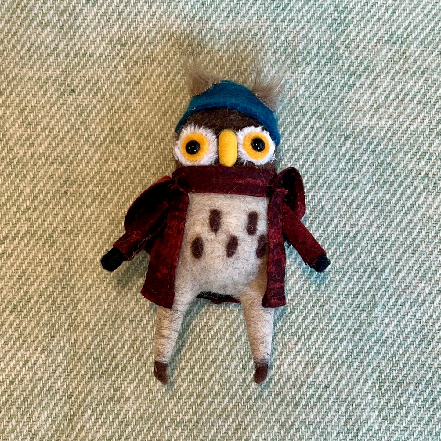 Horned Owl with Hat Ornament