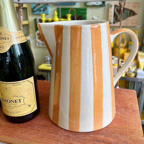 Yellow Ceramic Handpainted Pitcher