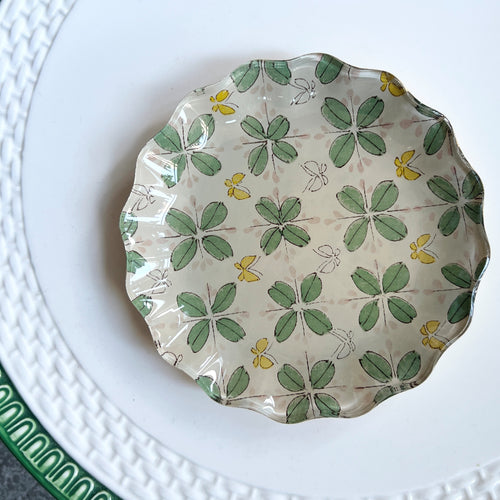 Butterfly Scalloped Decoupage Plate