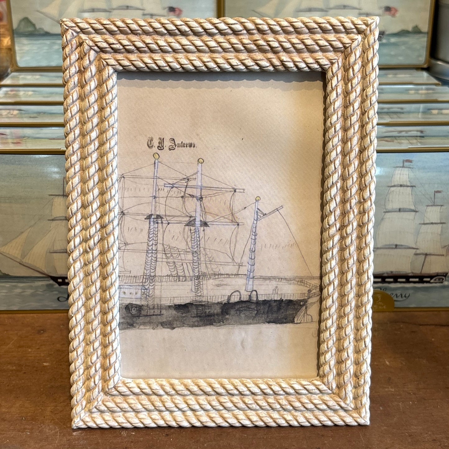 Rope Natural Frame, 4x6"