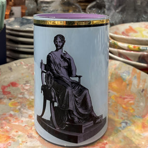 Seated Agrippina Blue Brush Pot