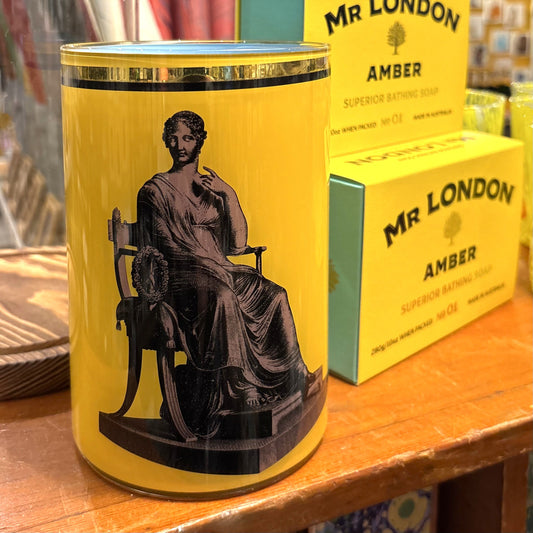 Seated Agrippina Yellow Brush Pot