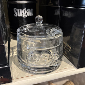 Glass Sugar Bowl with Lid