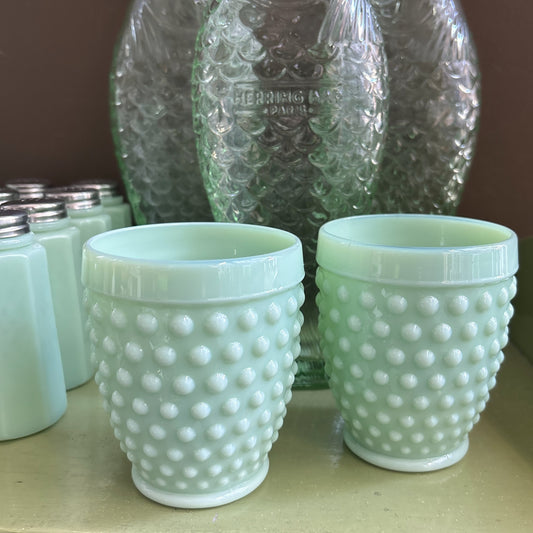 Jadeite Rounded Hobnail Tumbler