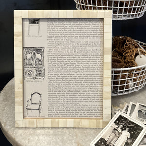 Classic White Bone Inlay Frame, 8x10"