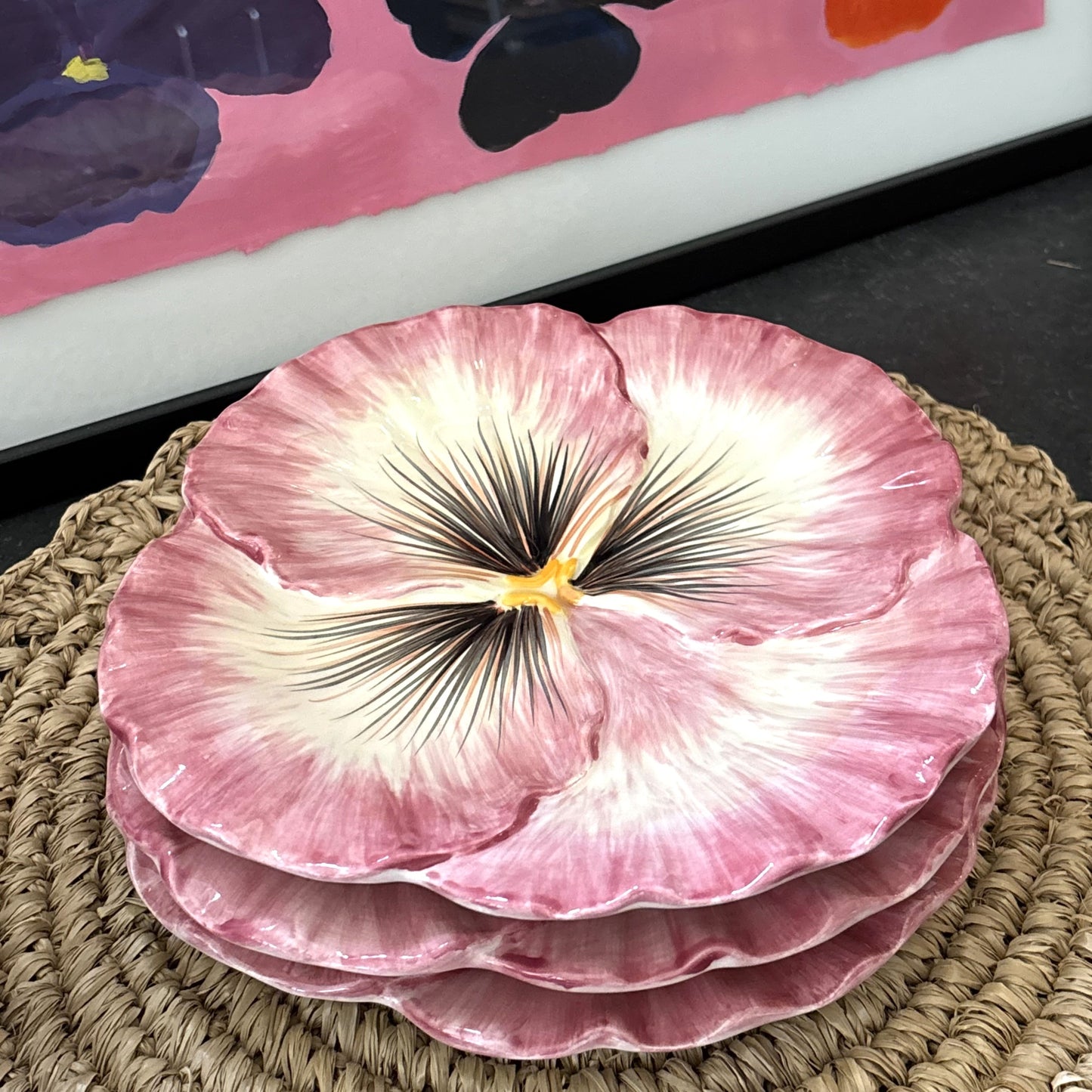 Pink Pansy Plate