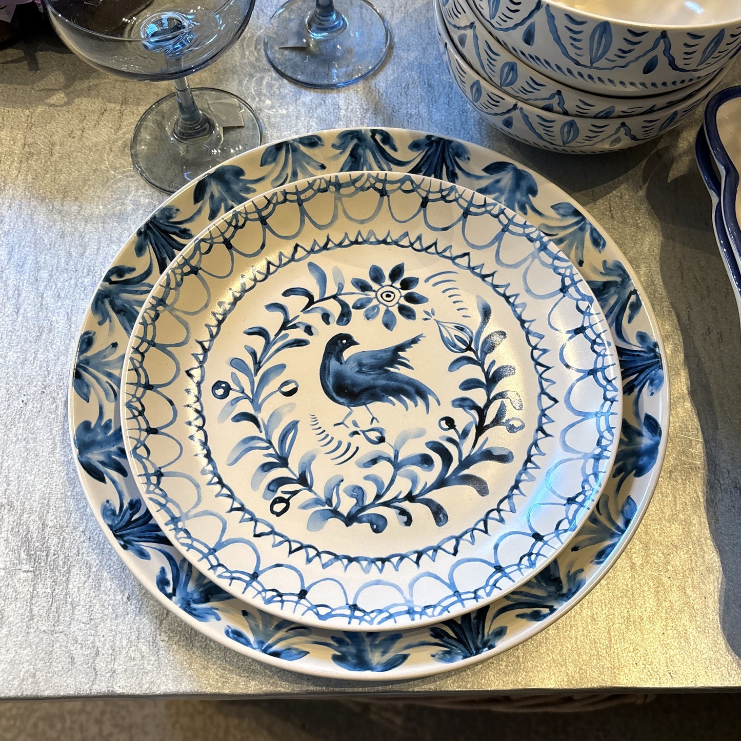 Sicily Blue Salad Plate