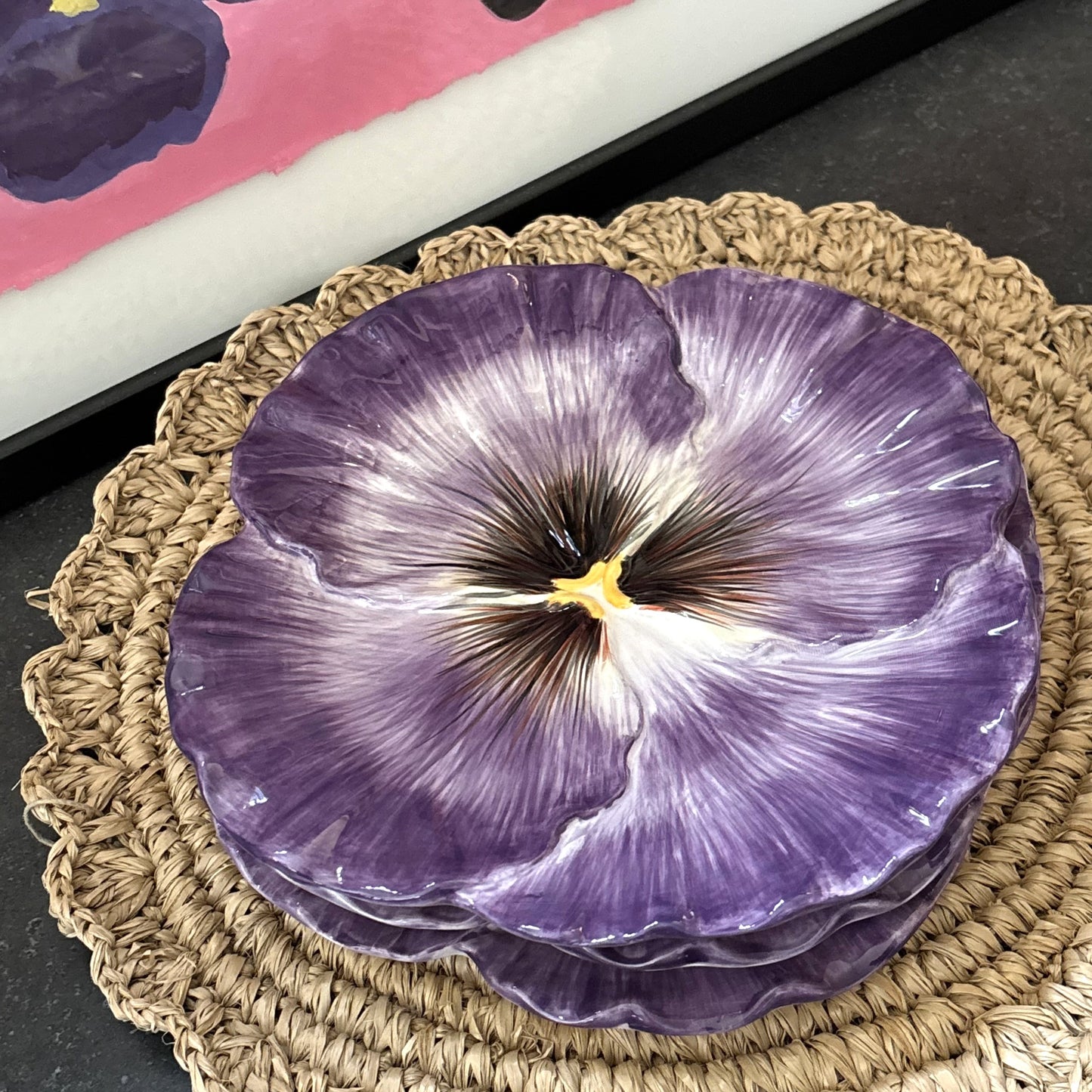 Purple Pansy Plate