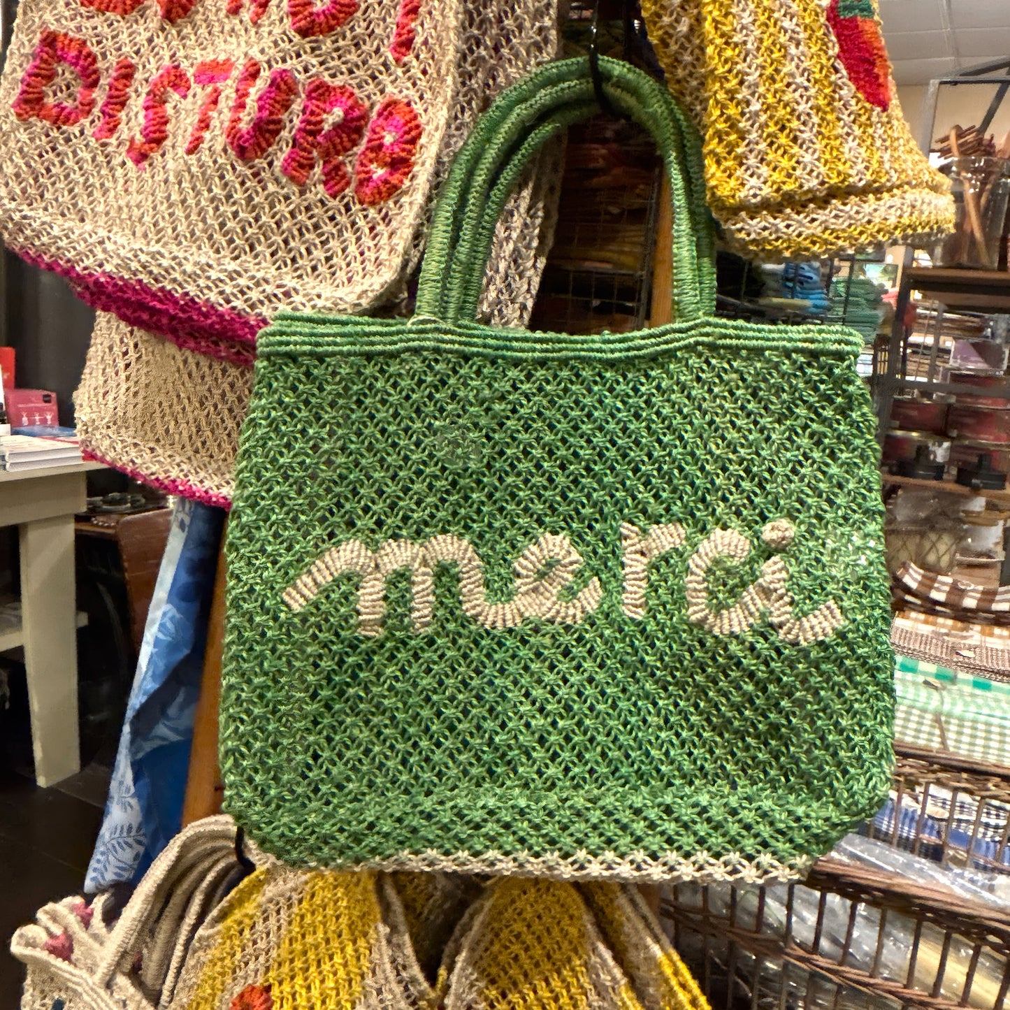 Small Green Merci Bag