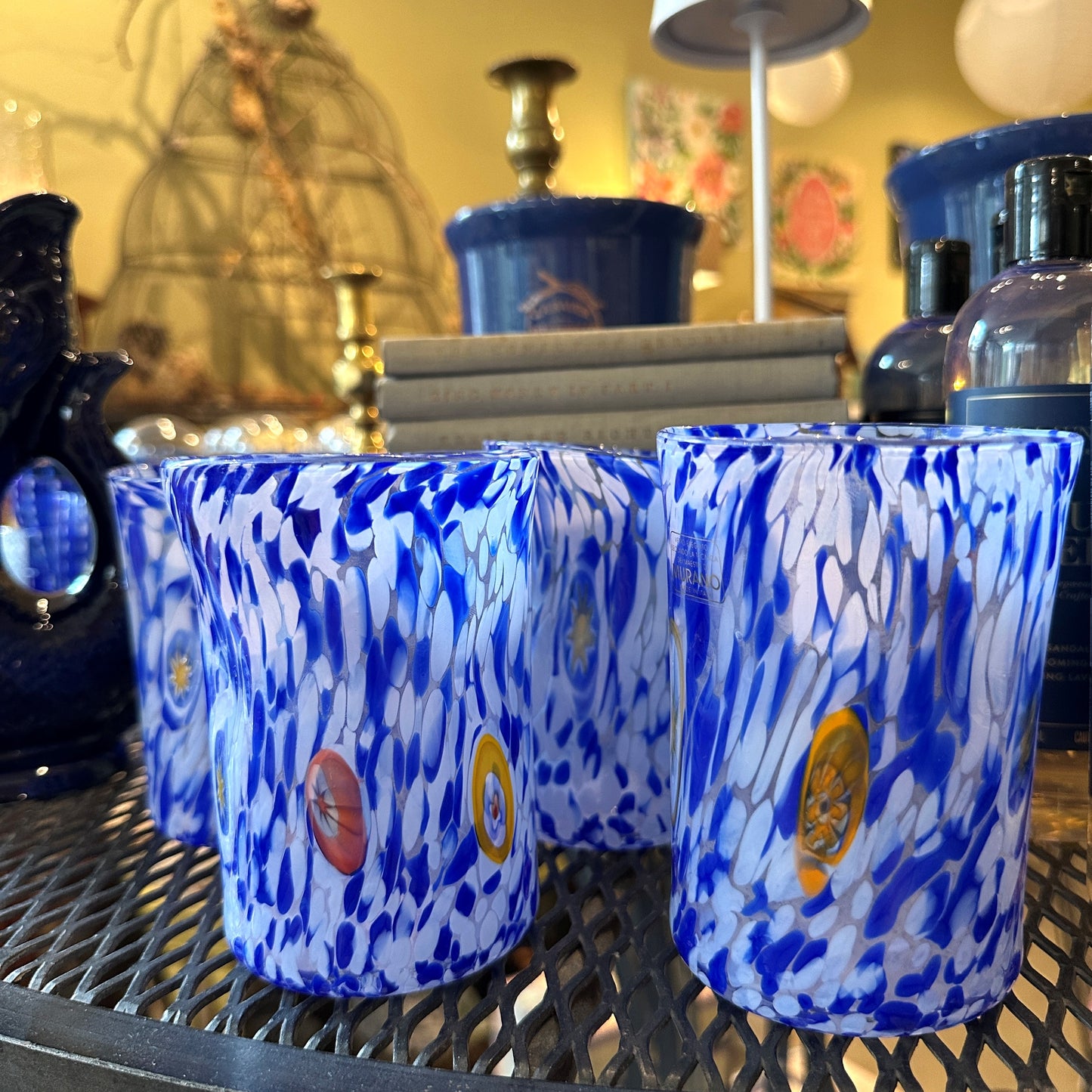 Murano Indented Blue Tumbler