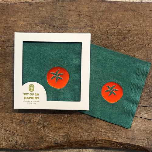 Tomato Green Cocktail Napkins