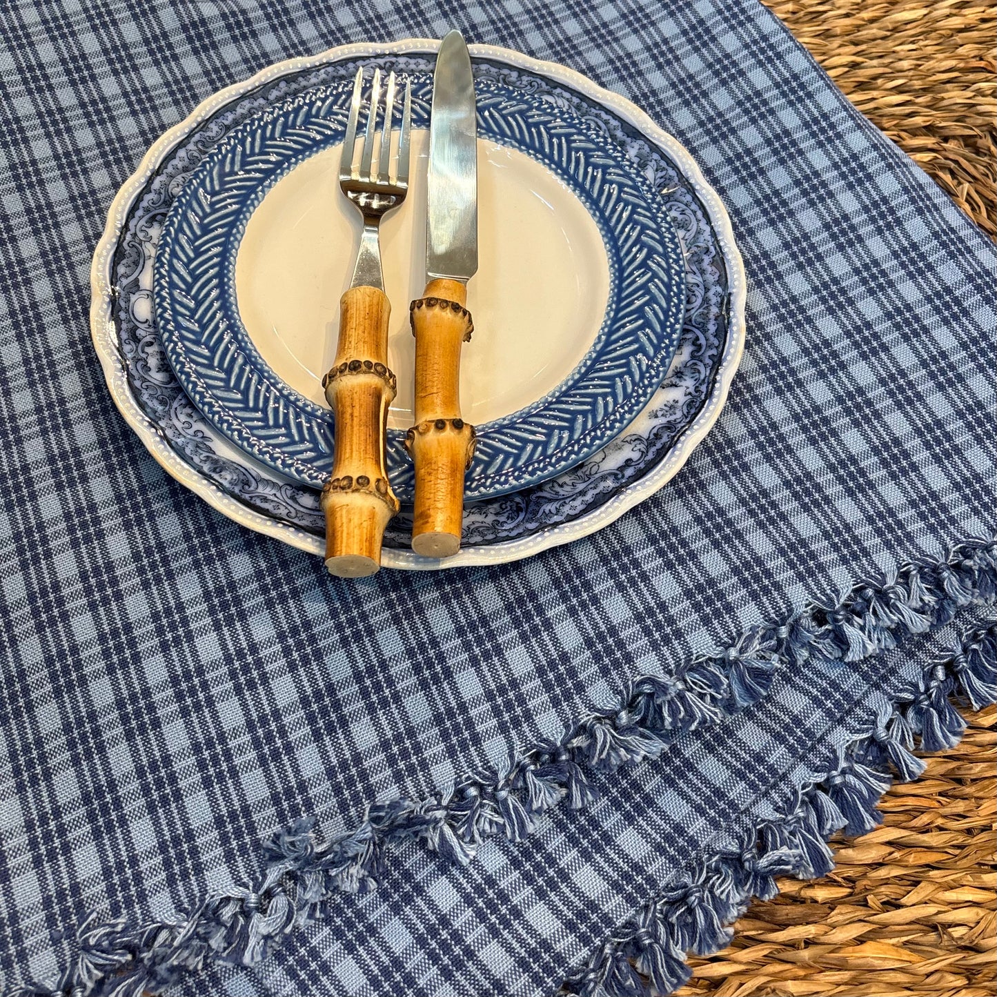 Midnight Plaid Tablecloth Small