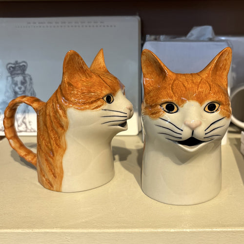 Orange & White Cat Jug with Spout