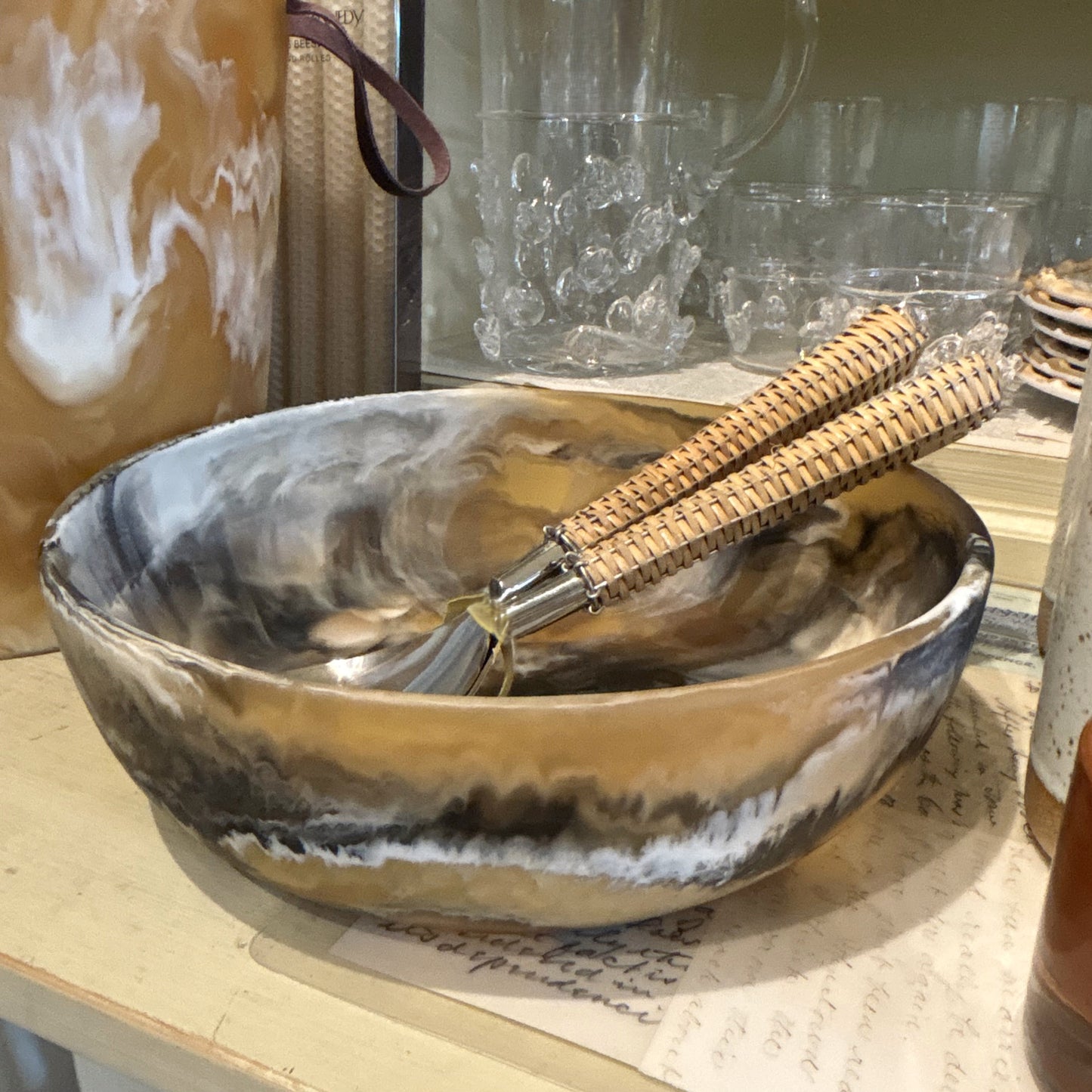 Black & Tan Swirl Bowl