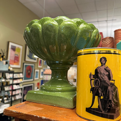 Green Scalloped Bowl