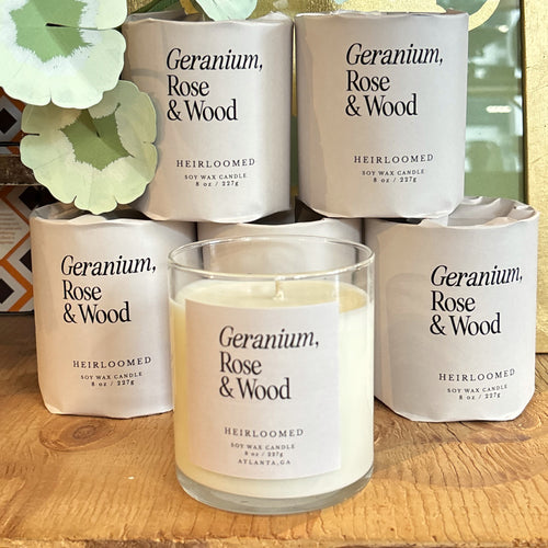 Geranium Rose Soy Candle, 8oz