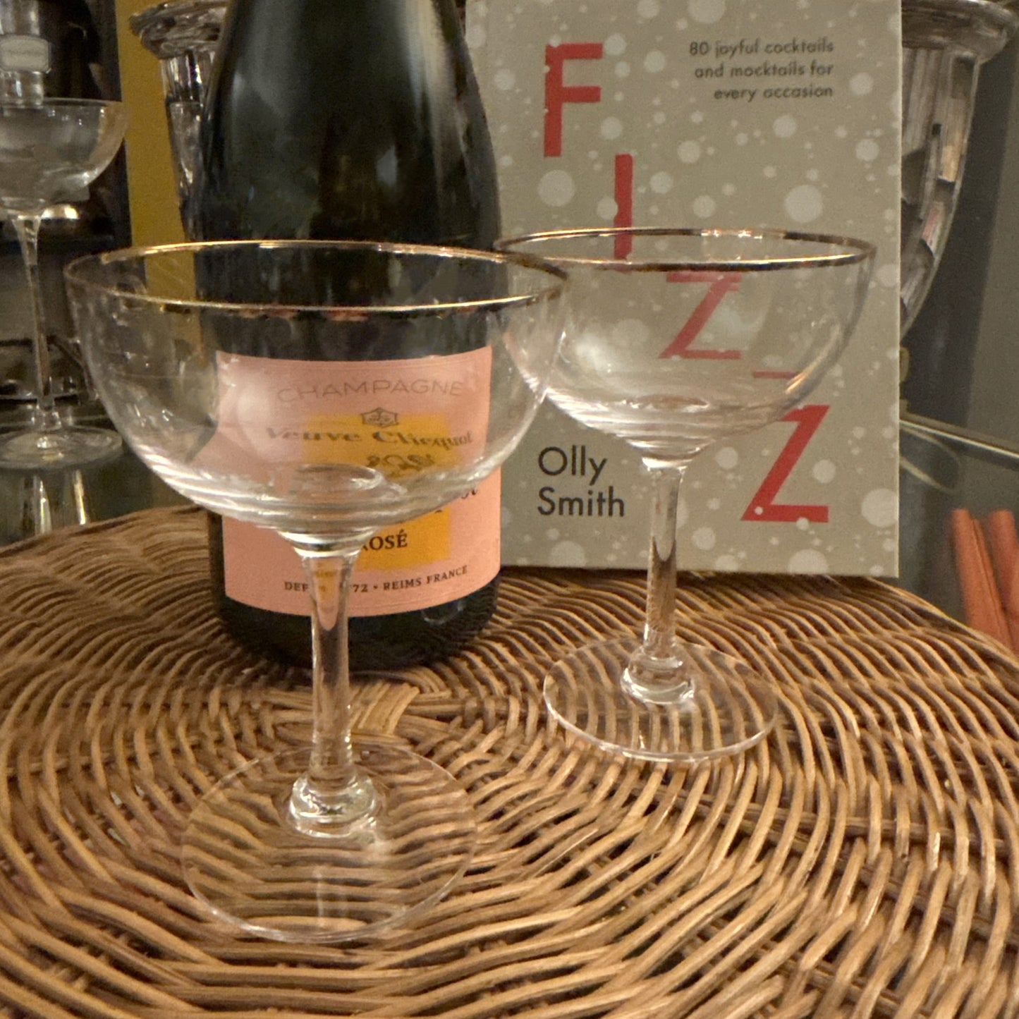 Champagne Saucer Gold Rim