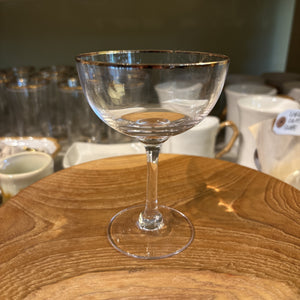 Champagne Saucer Gold Rim