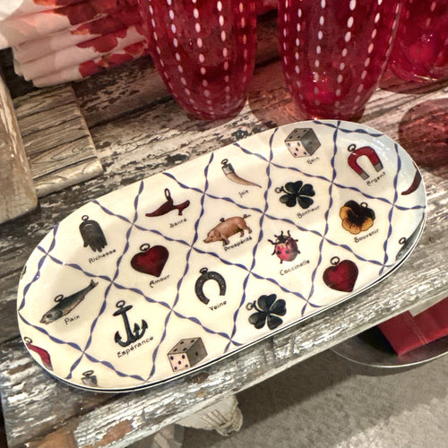 Oval Enamel Charm Tray
