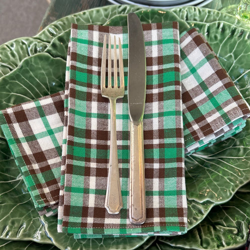 Peppermint Plaid Napkins Set