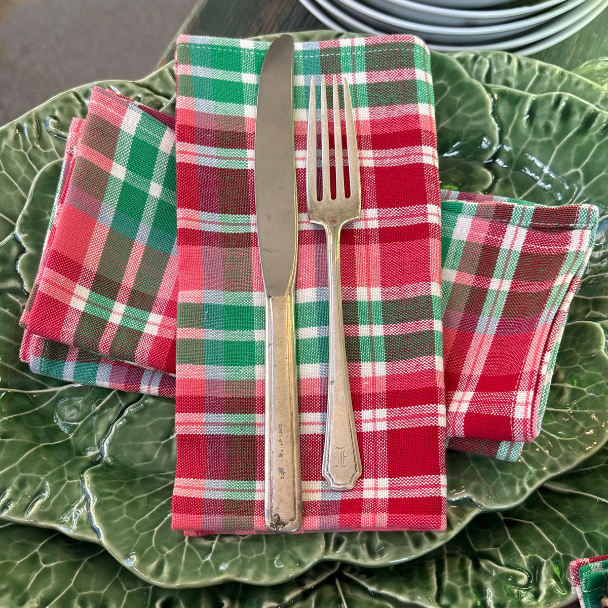 Talia Plaid Napkins Set