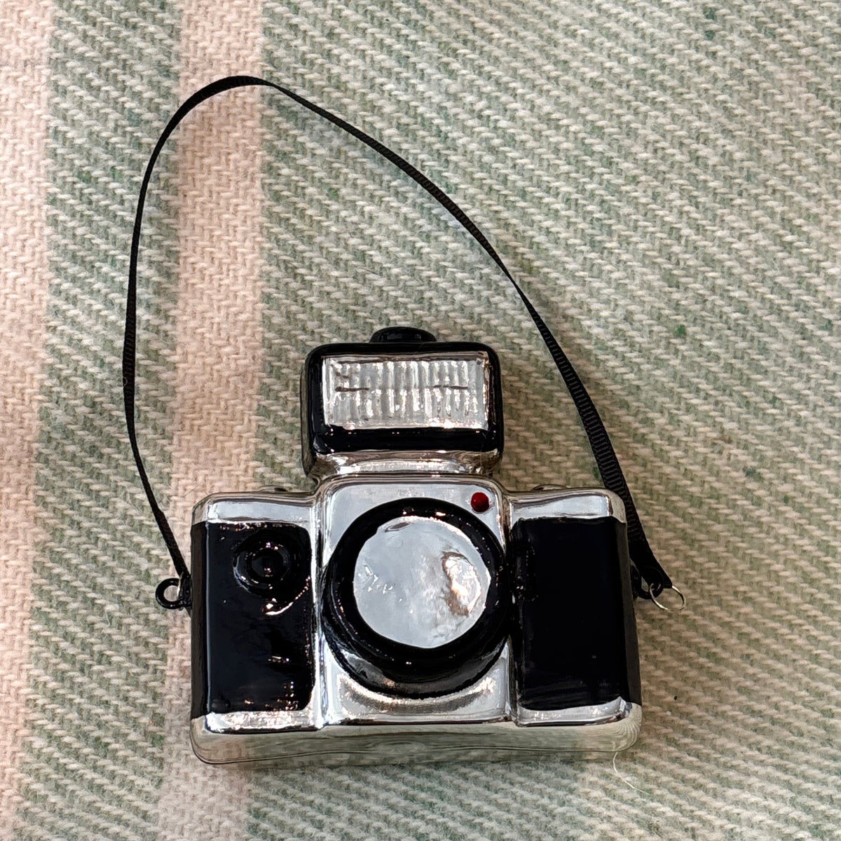 Vintage Camera Glass Ornament