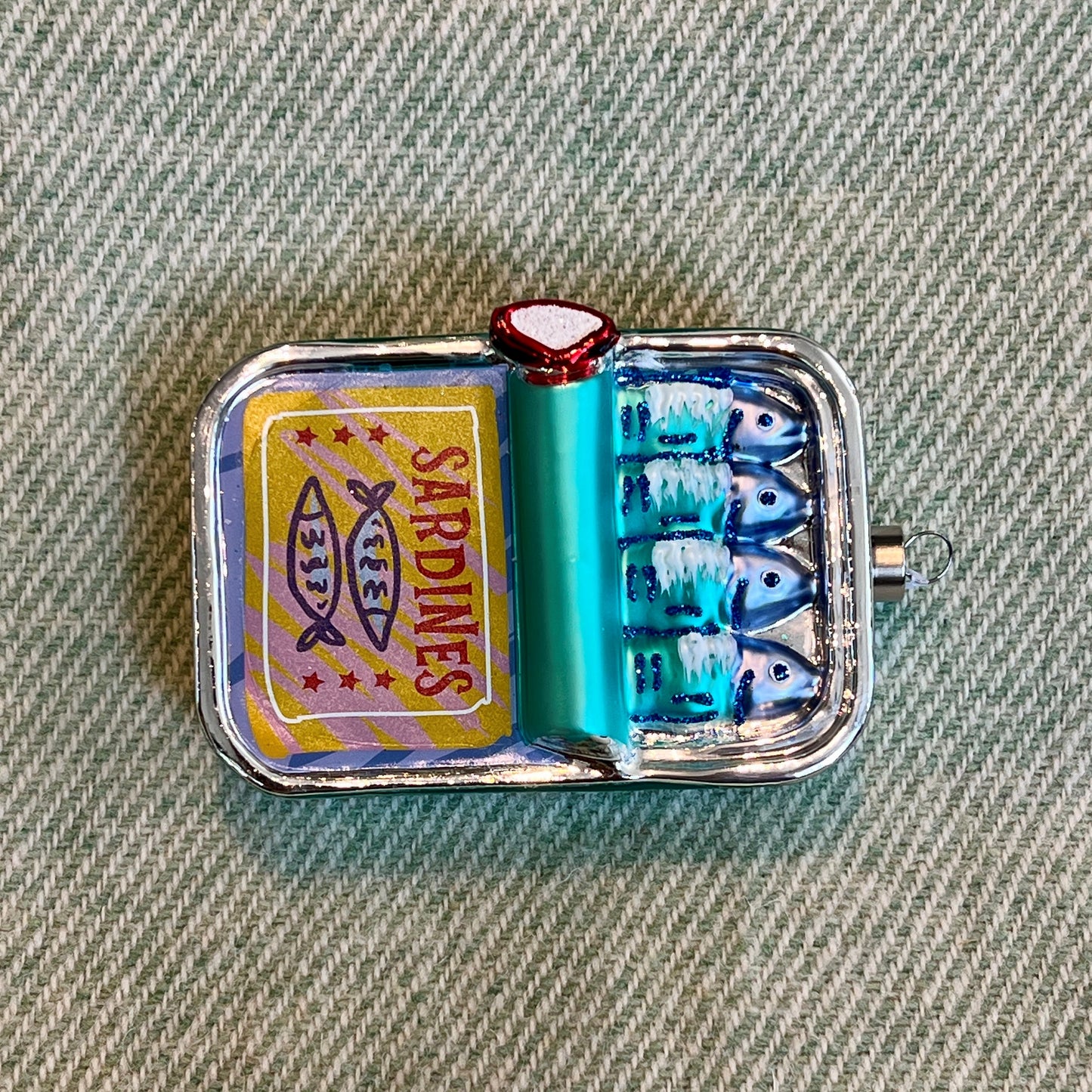 Turquoise Sardines Ornament