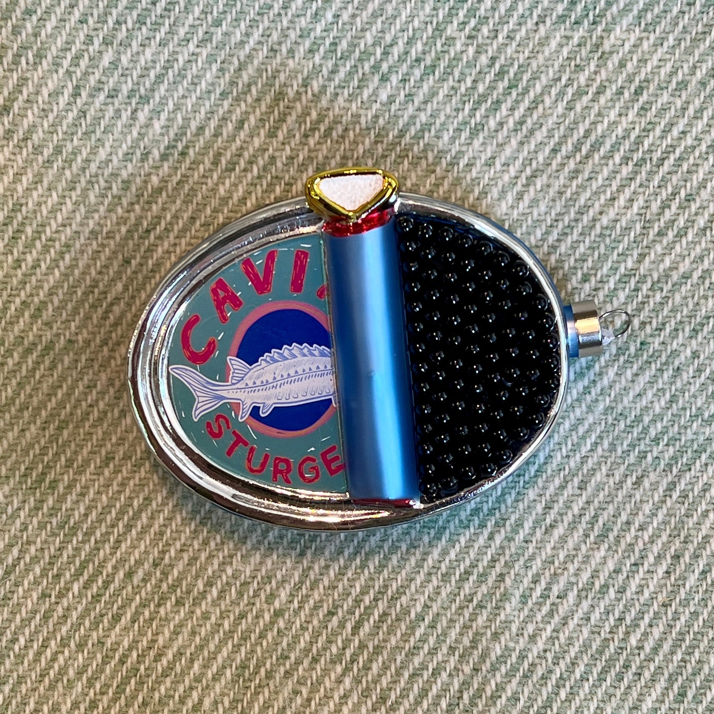 Oval Caviar Ornament