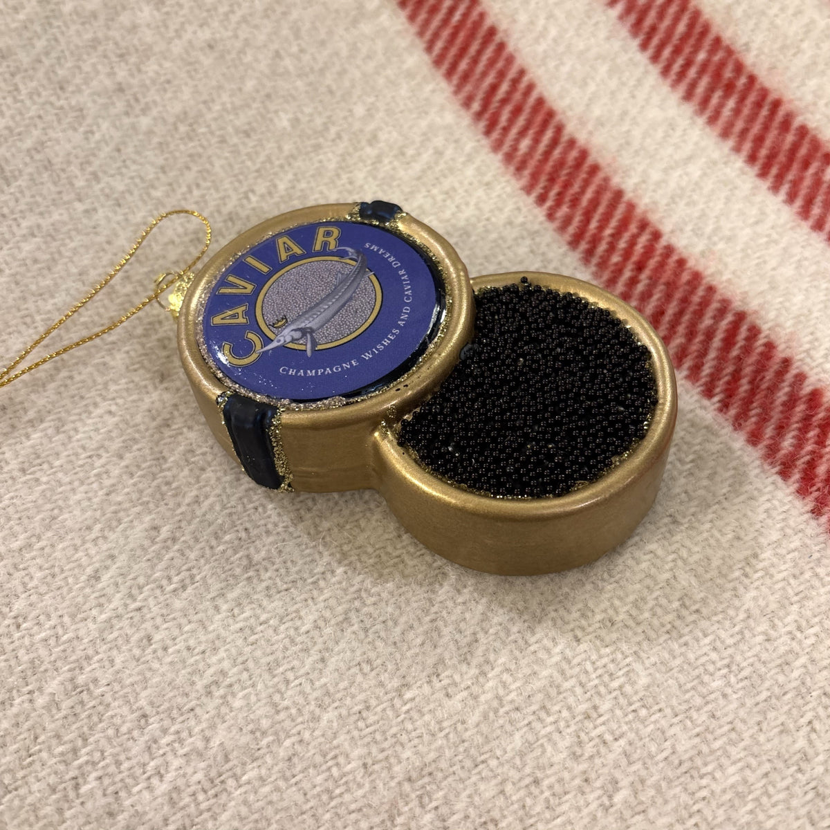 Small Cobalt Caviar Ornament