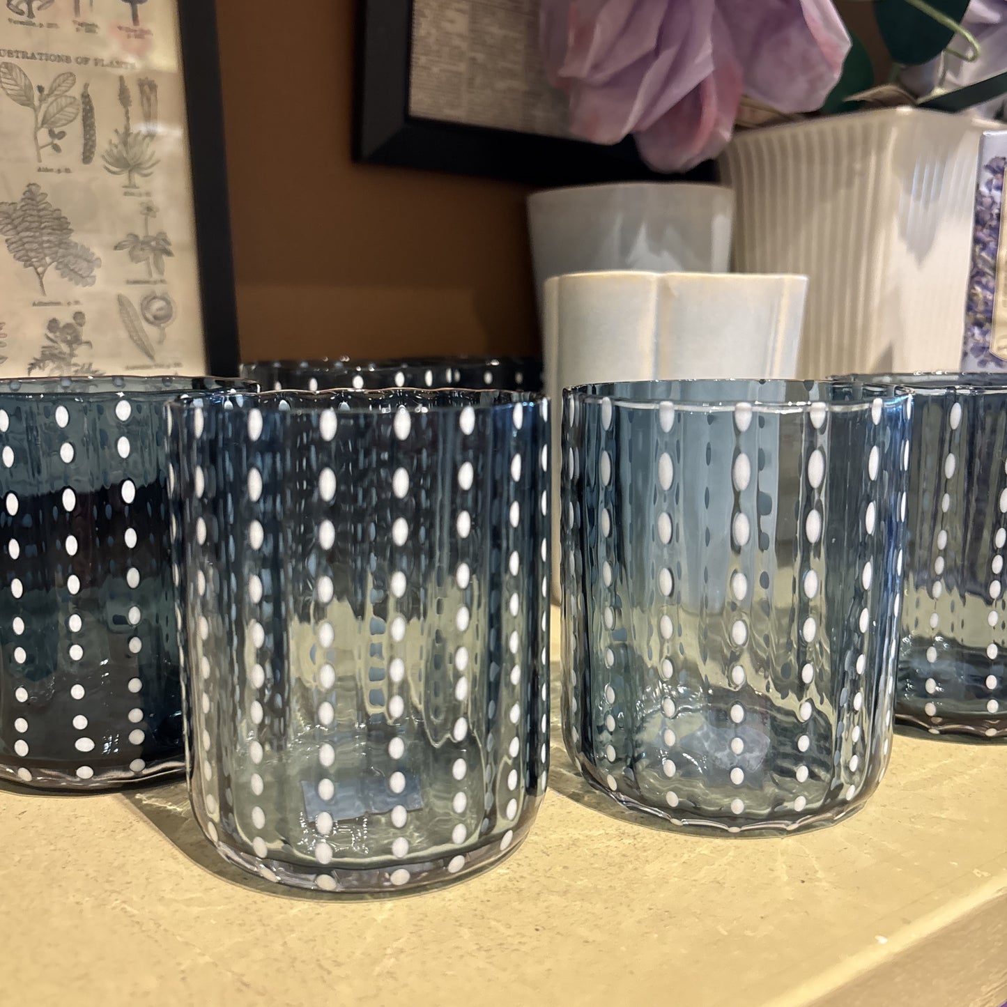 Blue Dotted DOF Glass