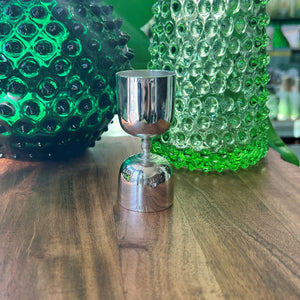 Vintage Hotel Silver Double Goblet Jigger
