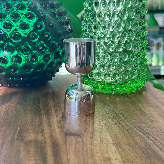 Vintage Hotel Silver Double Goblet Jigger