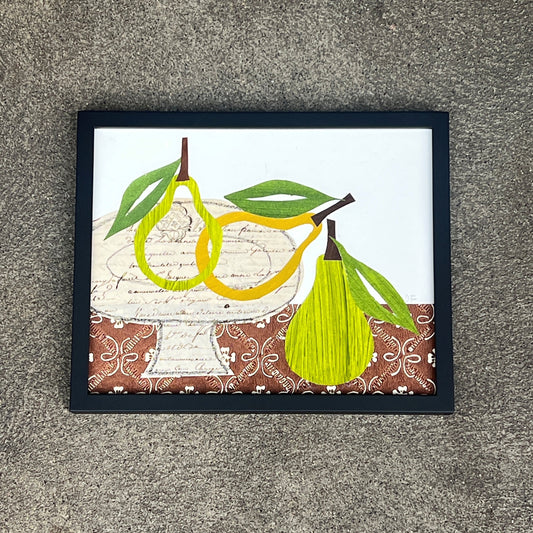 Pears in Footed Bowl by Denise Fiedler