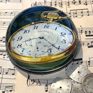 Pocket Watch Dome Paperweight