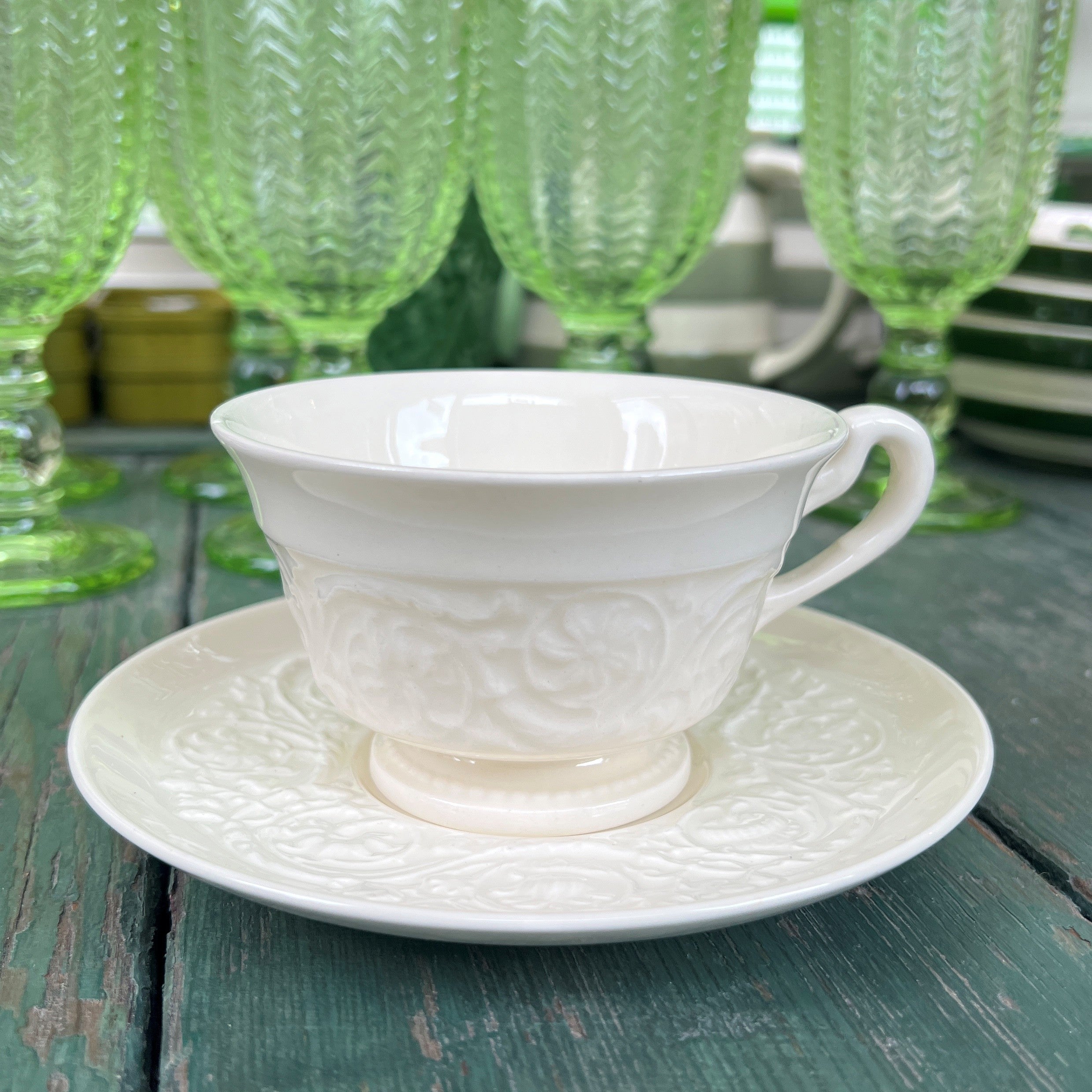 Vintage Wedgwood Etruria Footed Tea Cup & Saucer Set – Watson Kennedy