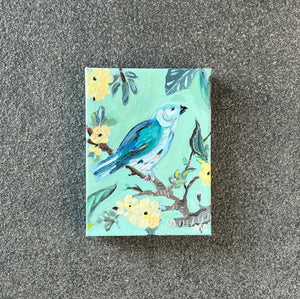 Bird with White Flowers by Mindy Carpenter