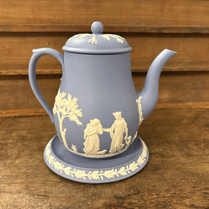 Vintage Wedgwood Coffee Pot & Base, Blue