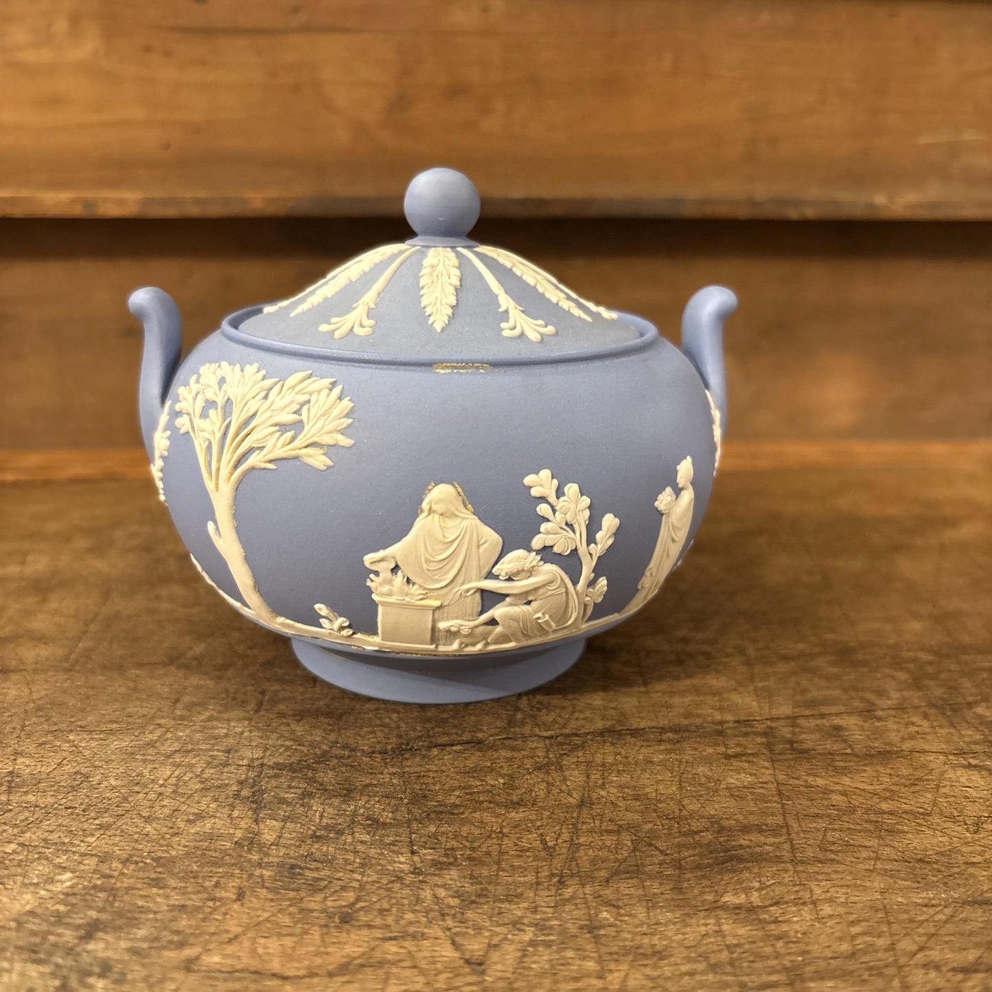 Vintage Wedgwood Sugar Holder, Blue