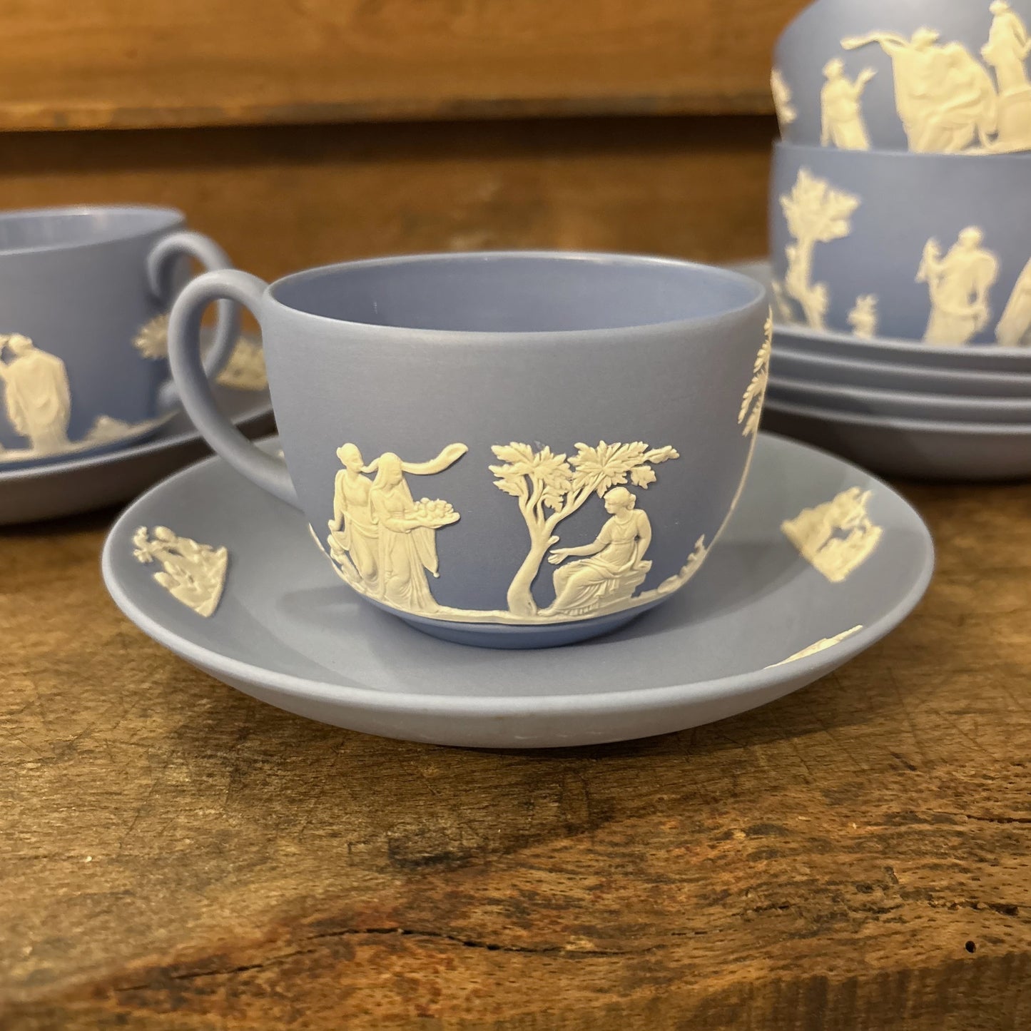 Vintage Wedgwood Cup & Saucer Set, Blue