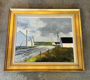 Vintage Landscape Oil Painting from Sweden