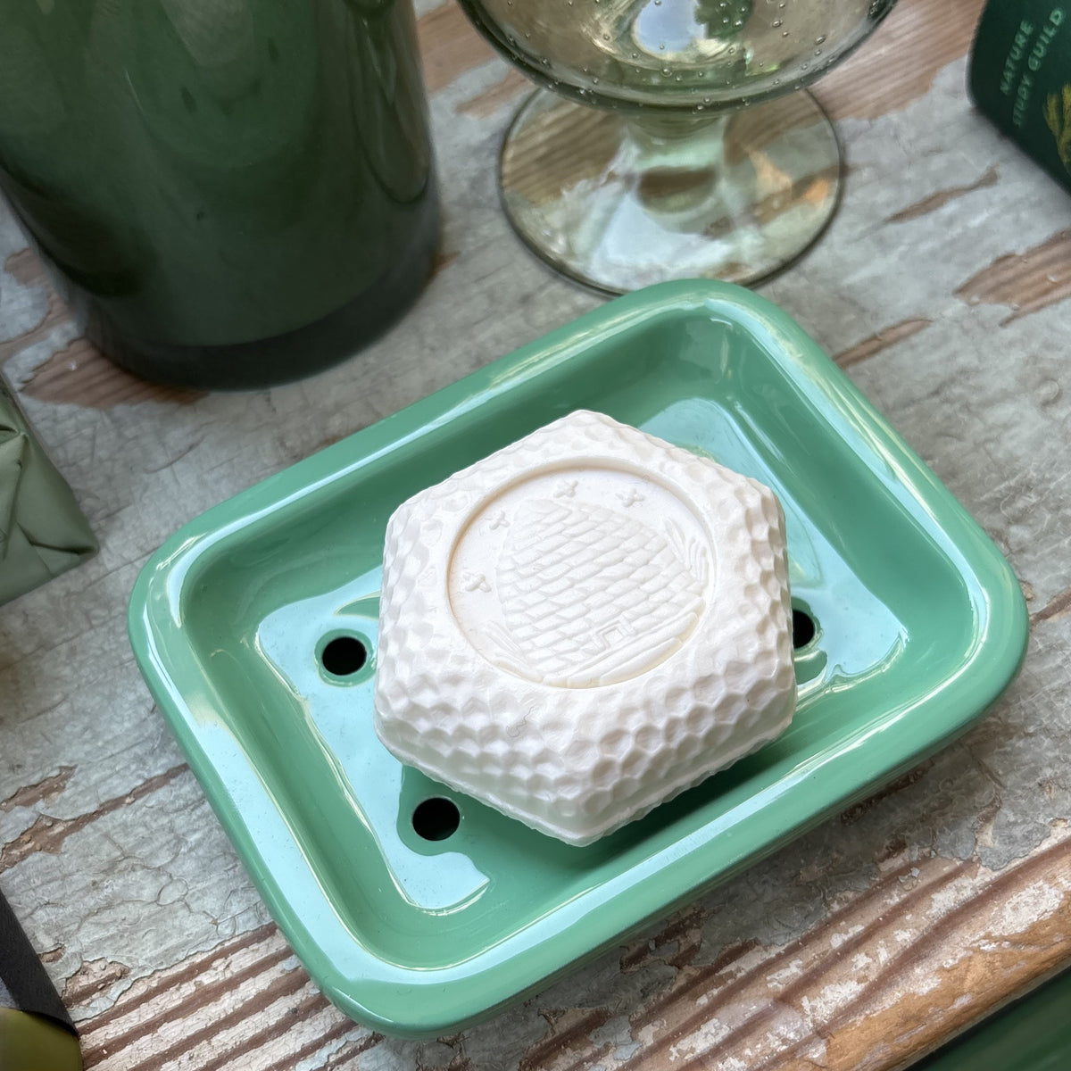 Tropic Turquoise Enamel Soap Dish