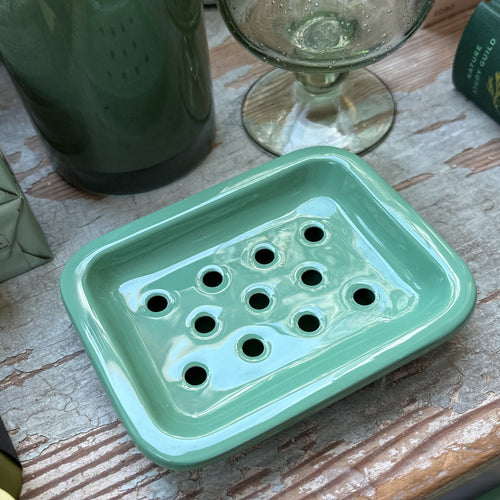 Tropic Turquoise Enamel Soap Dish