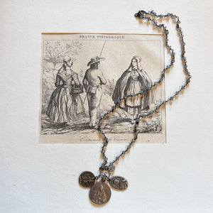 Labradorite Vintage Charm Necklace