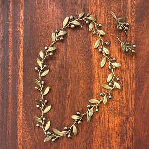 Olive & Peacock Pearl Necklace