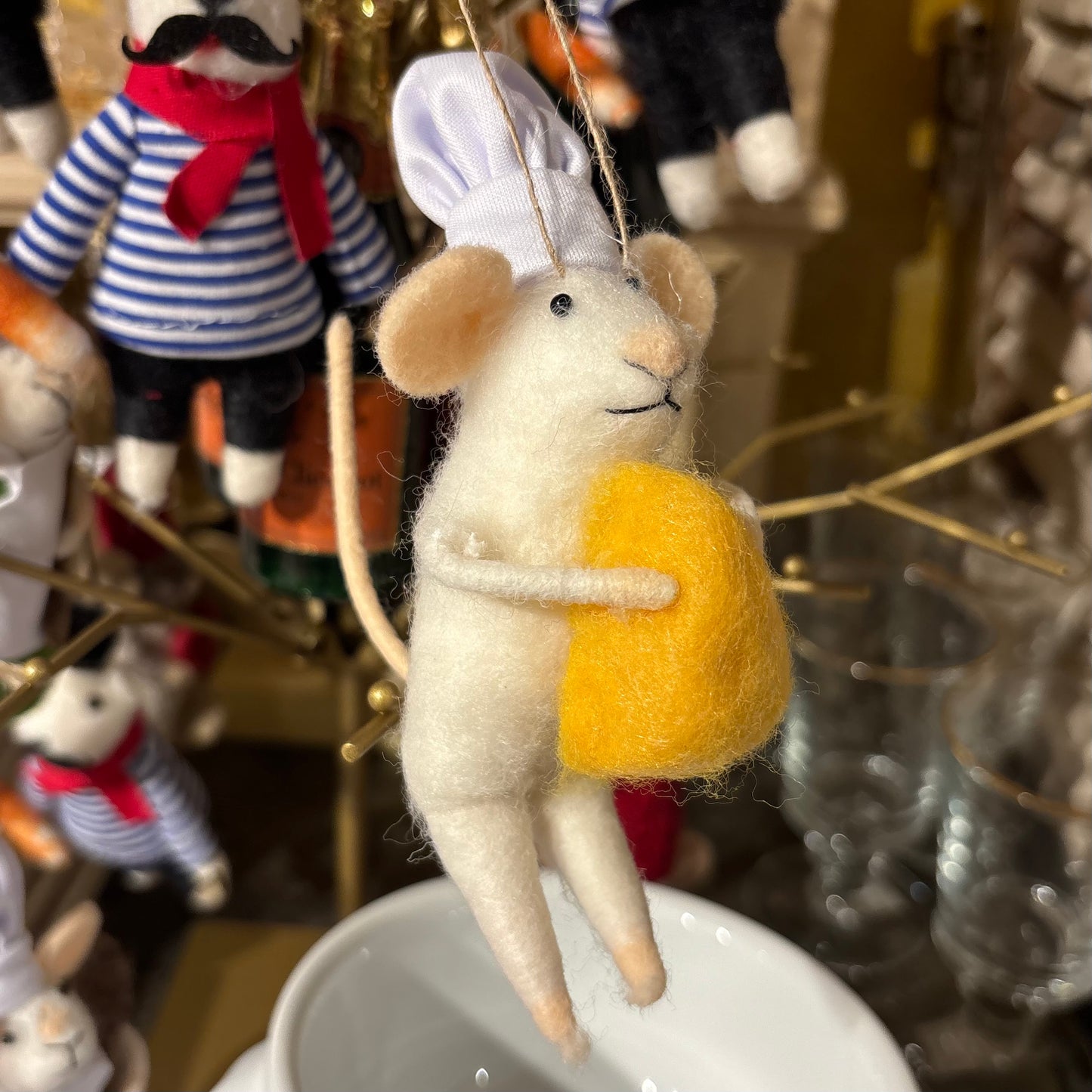 Mouse with Cheese Ornament