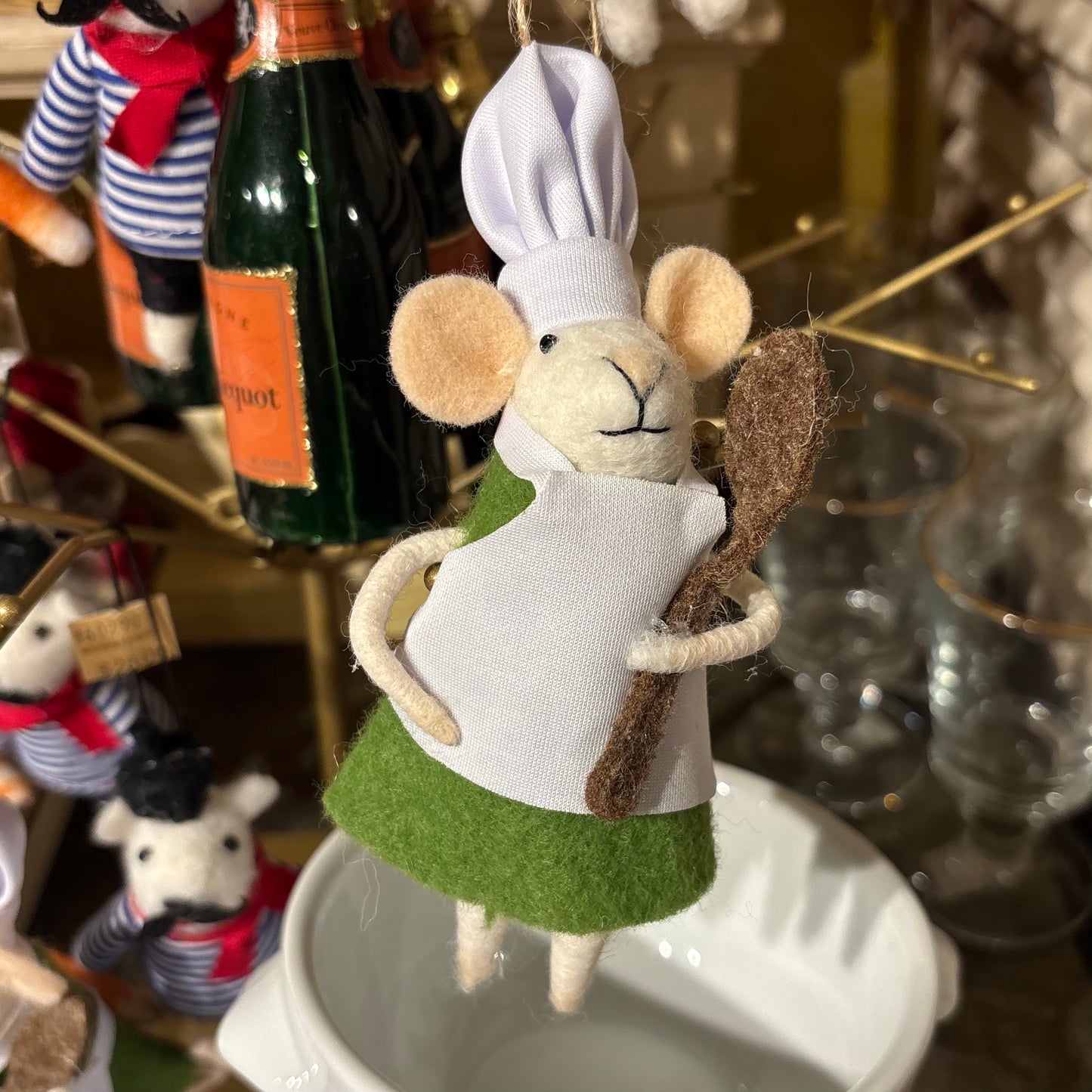 Mouse with Spoon Ornament