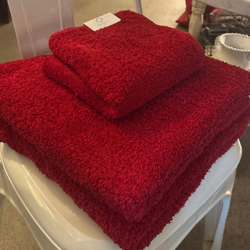 Carmine Red Bath Towel