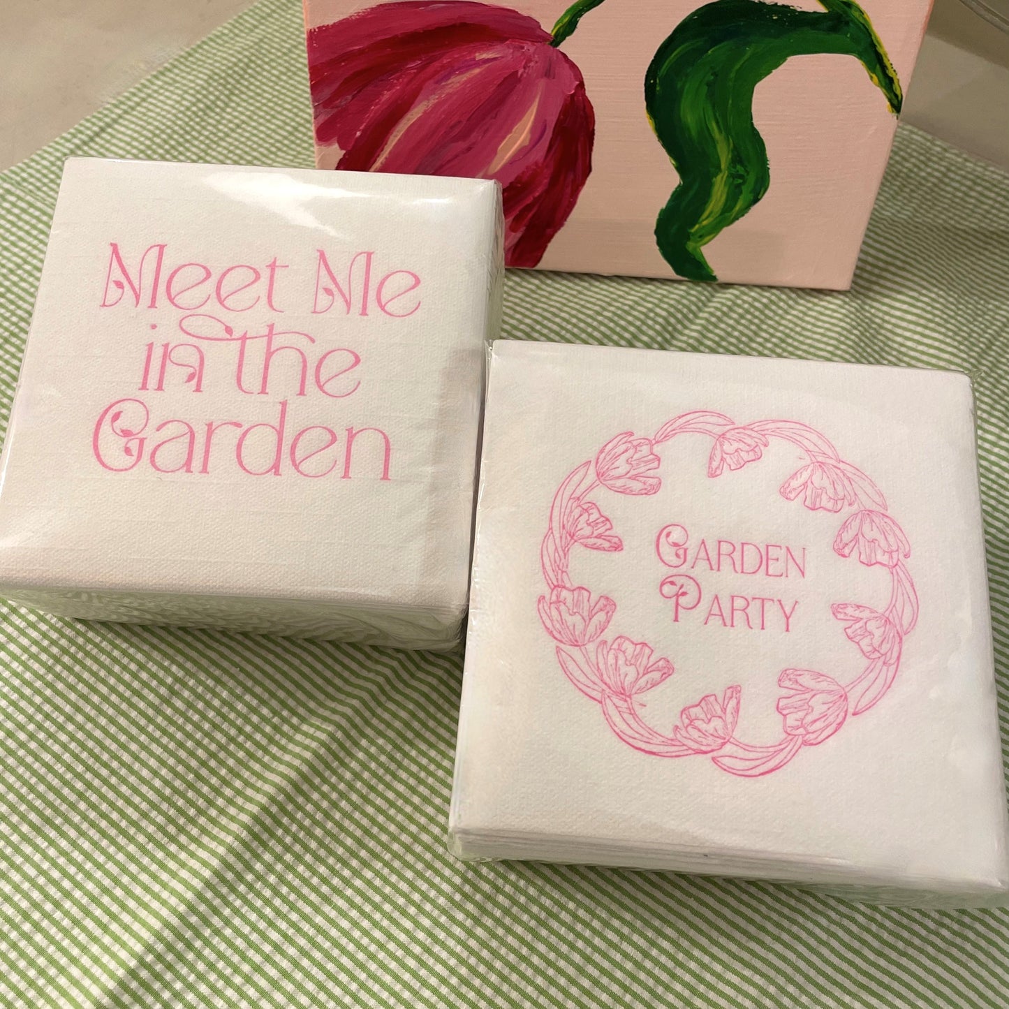 Garden Party Pink Cocktail Napkins