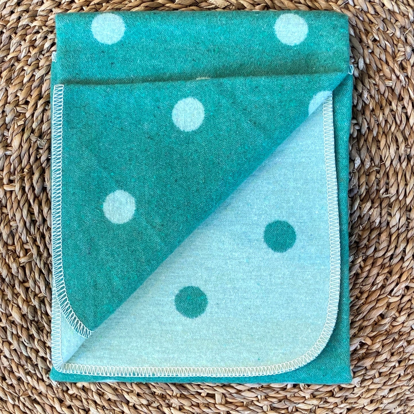 Green Dotted Baby Blanket